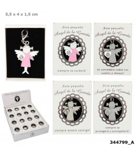 Colgante llavero Angel de la guarda en caja 4m