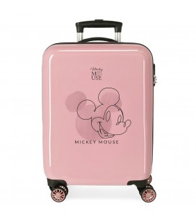 Maleta de Cabina Mickey Outline rígida 55cm nude