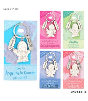 Ángel de la guarda llaveros  español