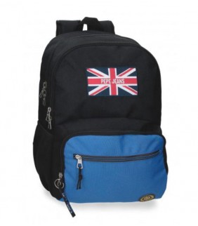 MOCHILA ADAP  46CM 2C PEPE JEANS HENRY NEGRO