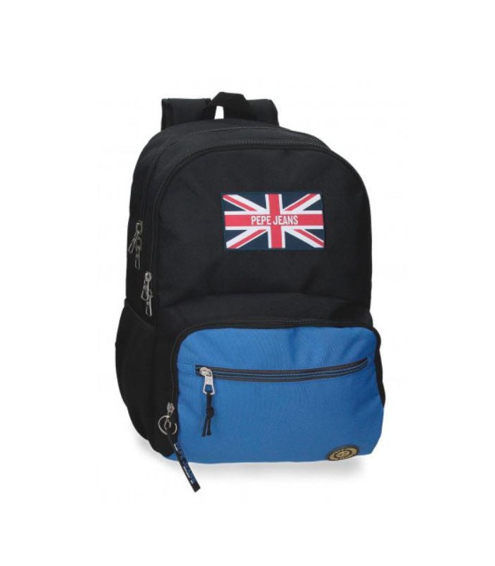 MOCHILA ADAP  46CM 2C PEPE JEANS HENRY NEGRO