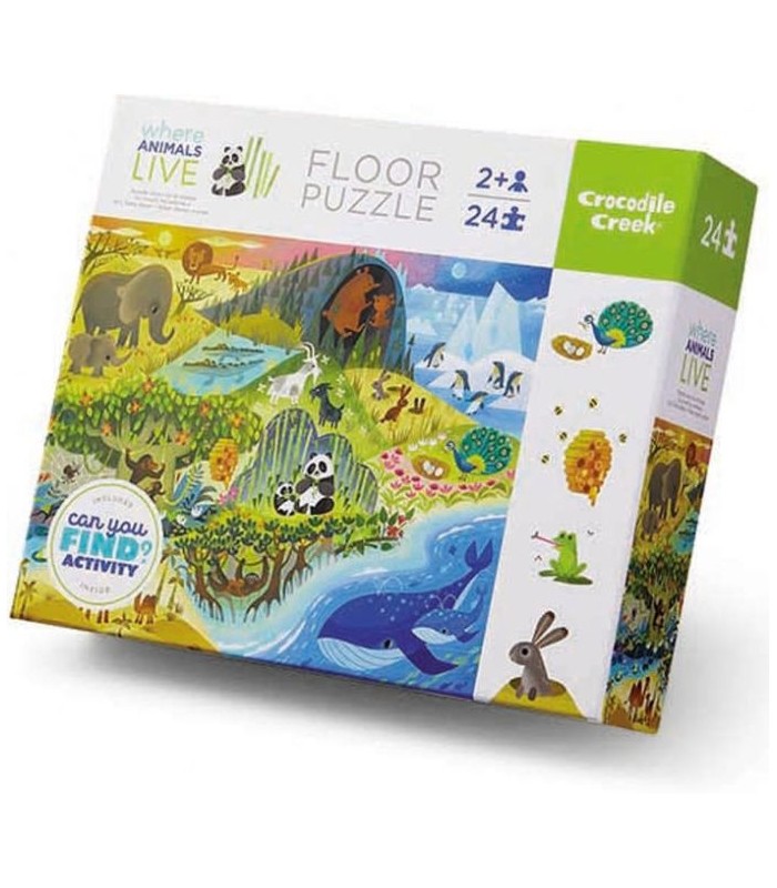  2 AÑOS Puzzle 24pc habitat de los Animales