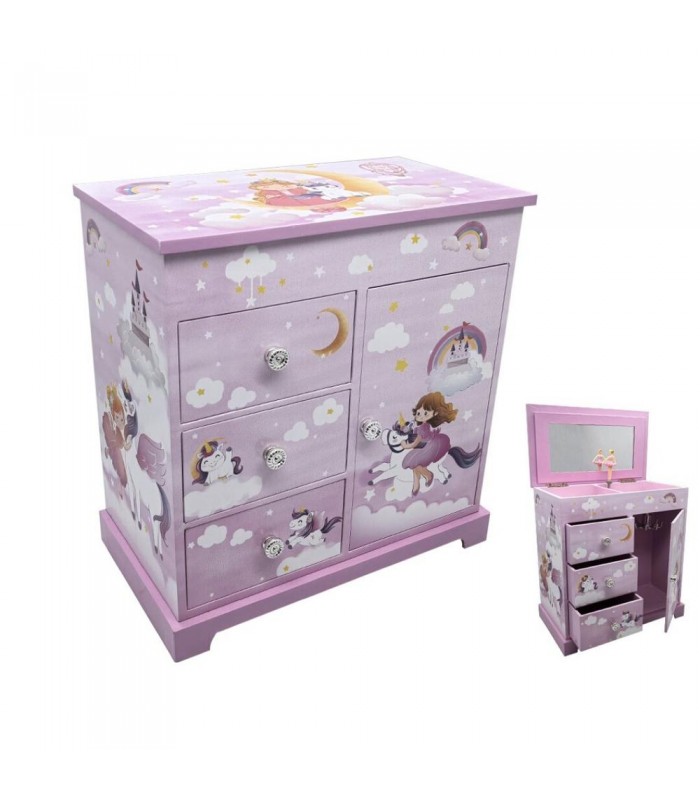 JOYERO ARMARIO 3 CAJONES 1 PUERTA JK238 22x12x24cm