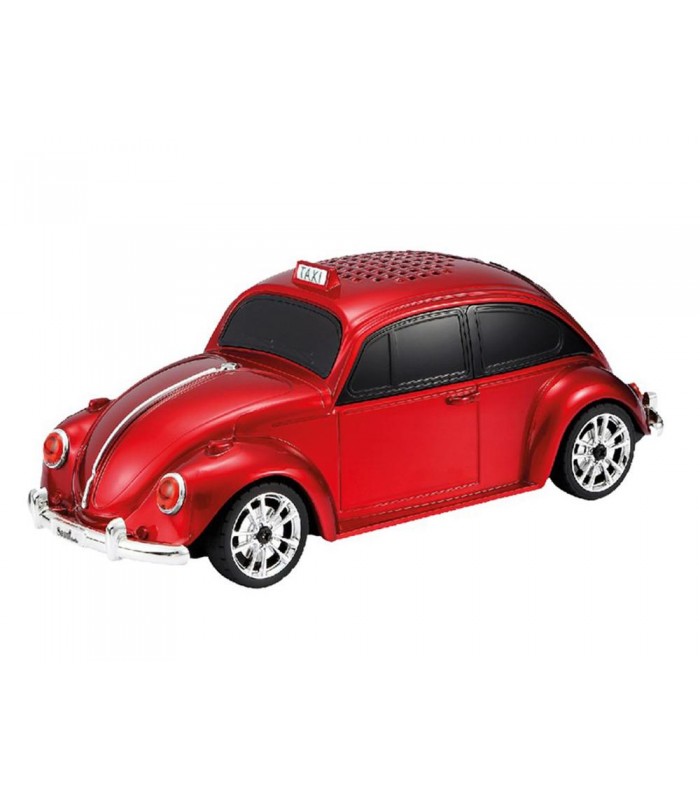 RADIO ALTAVOZ COCHE TAXI BEETLE VINT ROJO FM