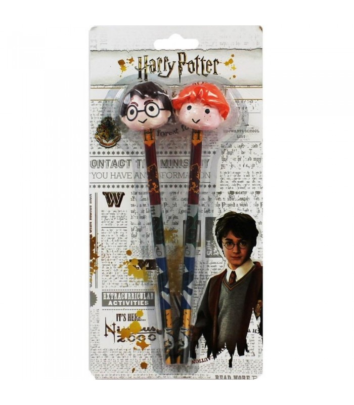 Pack 2 lápices con goma 3D Harry Potter