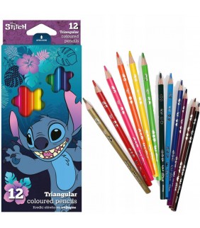 LAPICEROS DE COLORES STITCH 12 UNIDADES