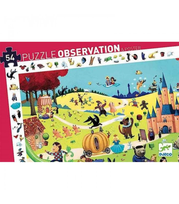  4 AÑOS  Puzzle Observación Cuentos 54pzas 61*38cm