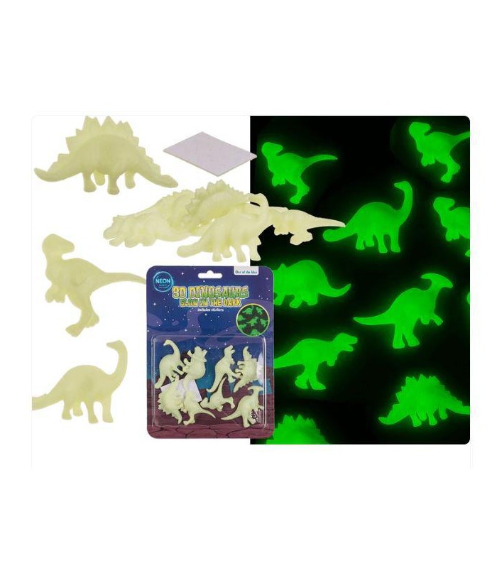 Dinosaurios 3D que brillan en la oscuridad  7 cm