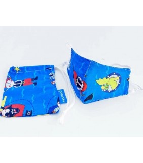 Mascarilla piratas pequeña con funda infantil