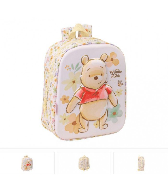 MOCHILA GUARDERIA 3D WINNIE THE POOH CUADRADA
