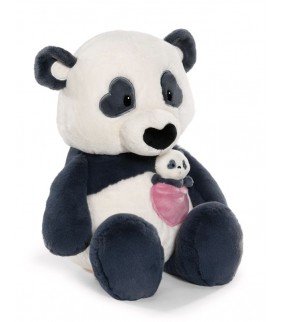 Peluche Panda Amor 40cm con bolsillo corazon y pnd
