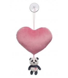 Peluche corazon 15 cm con Panda yVentosa