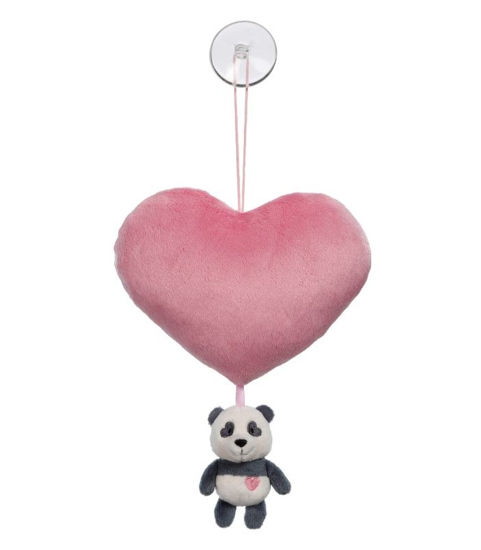Peluche corazon 15 cm con Panda yVentosa