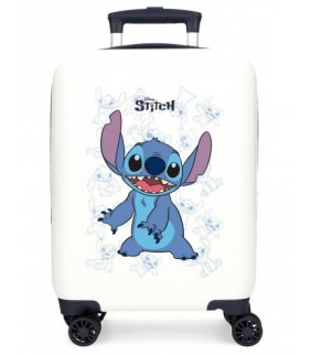TROLLEY ABS 50 CM 4R HAPPY STITCH BLANCO