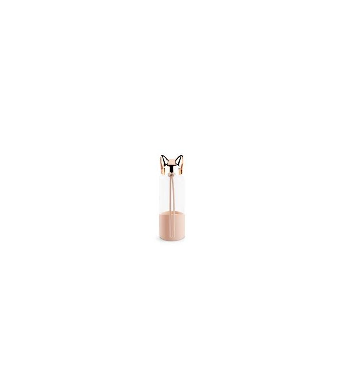 Botella de borosilicato 350ml  CAT  dorado/rosa