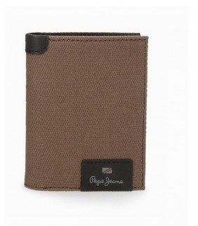 CARTERA DE PIEL HILLTOP VERTICAL MARRON