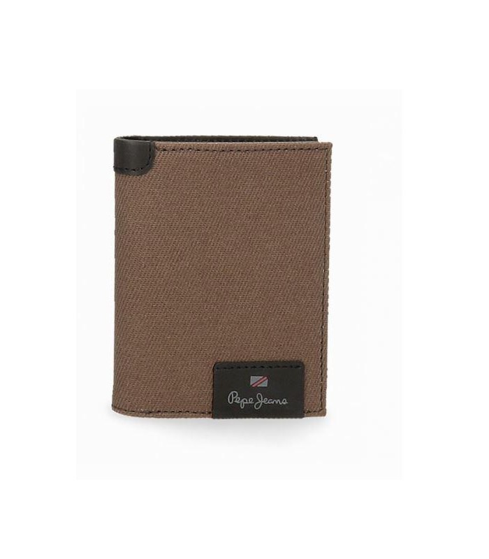 CARTERA DE PIEL HILLTOP VERTICAL MARRON