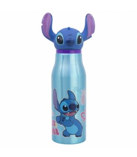 BOTELLA ALUMINIO CON FIGURITA 3D 690 ML STITCH DRA