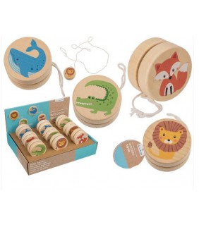 Yoyo de madera  Animales  aprox  5 5 x 3 cm