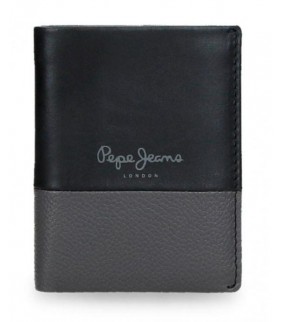 CARTERA DE PIEL DUAL VERTICAL NEGRO SIPECUSA