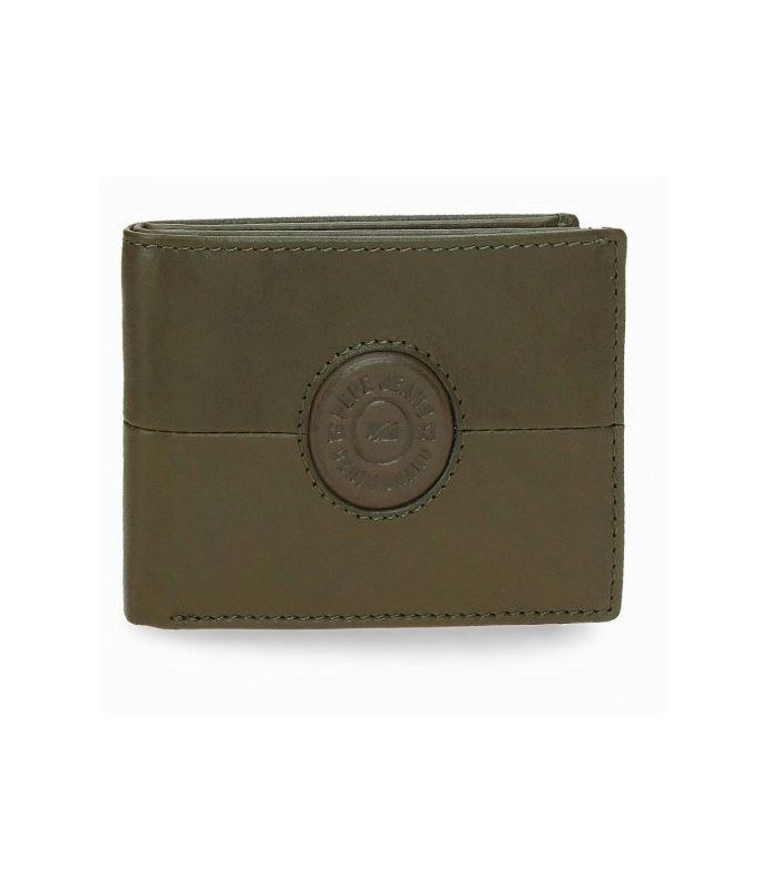 CARTERA DE PIEL CRACKER VERDE CAQUI
