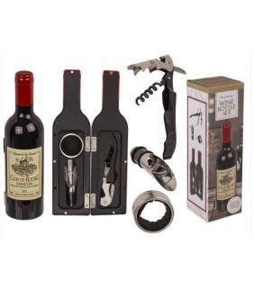 Juego de botella de vino  incl  cuello de vino