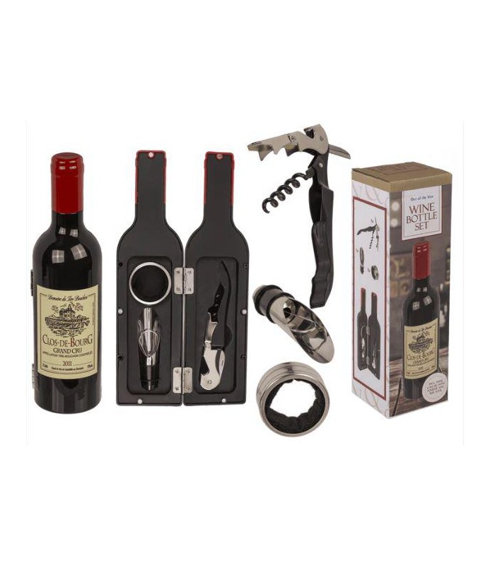 Juego de botella de vino  incl  cuello de vino