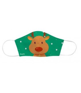 Mascarilla reno verde infantil