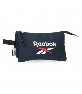 ESTUCHE REEBOK BOSTON TRES COMPARTIMENTOS AZUL MAR