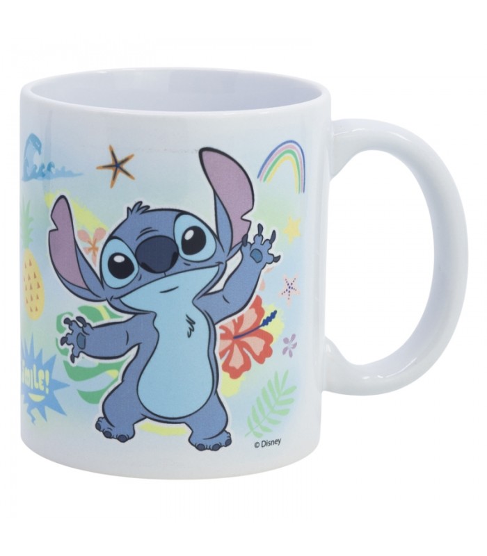 TAZA CERAMICA SUBLIM 325 ML STITCH SEAWORLD SIPECU