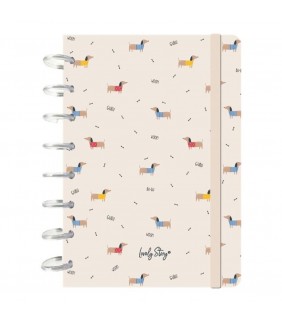 CUADERNO  NOTEBOOK A5 CUADRICULA - SAND GUAU