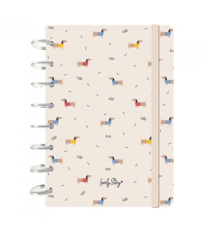 CUADERNO  NOTEBOOK A5 CUADRICULA - SAND GUAU