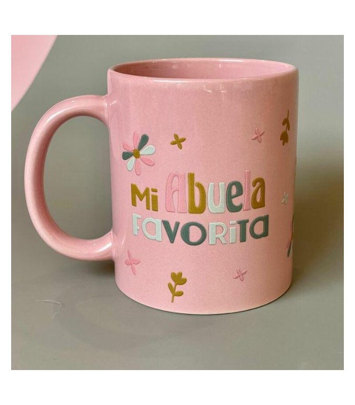 TAZA ROSA ABUELA