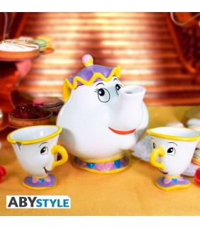 Tetera Mrs Potts y Tazas Chip Disney Bella