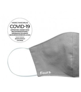 Mascarilla Adulto Gris  Con capa Antibactereana