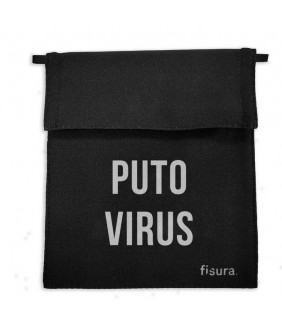 Funda Puto Virus de tela para mascarilla