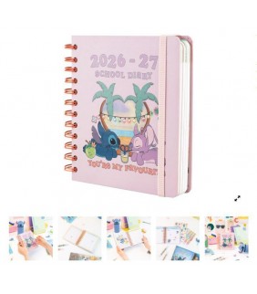 AGENDA ESCOLAR STITCH Y ANGEL 2026/2027