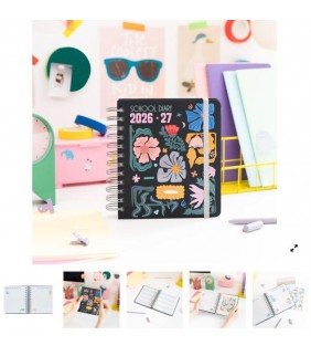 AGENDA ESCOLAR FLORAL CUBES 2026/2027