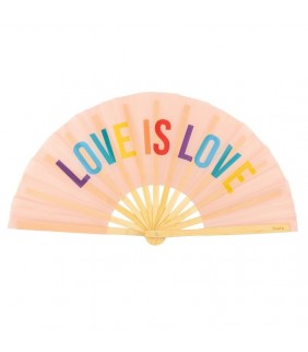 Abanico XXL Hand fans “Love is love” Rainbow