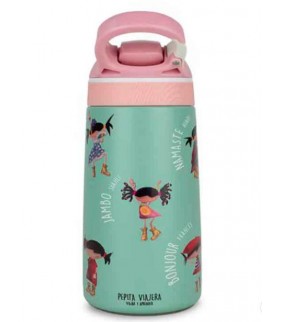 Botella térmica infantil Saludos del Mundo