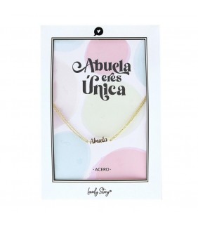 COLGANTE DE ACERO DORADO - ABUELA ERES UNICA