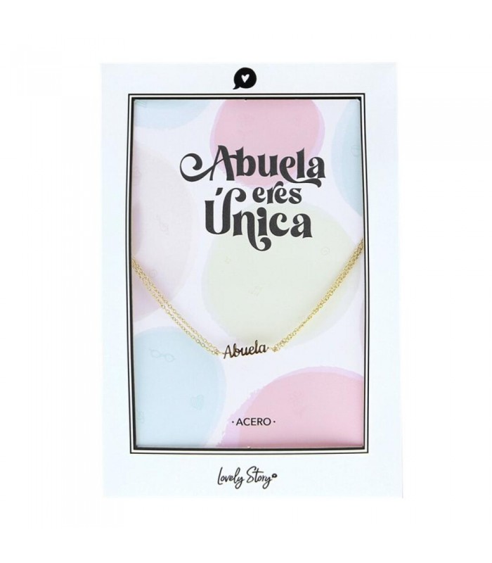 COLGANTE DE ACERO DORADO - ABUELA ERES UNICA