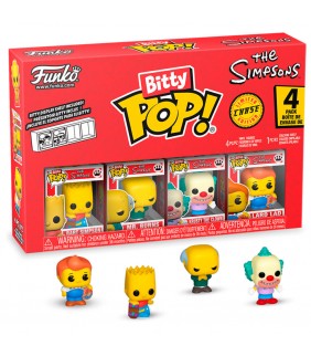 Blister 4 figuras Bitty POP Los Simpsons Bart