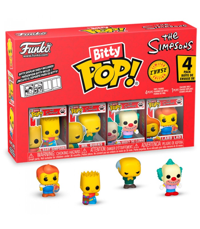 Blister 4 figuras Bitty POP Los Simpsons Bart