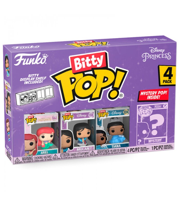 Blister 4 figuras Bitty POP Disney Princesas Ariel