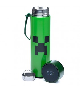 Botella Termo con Termómetro Minecraft Creeper
