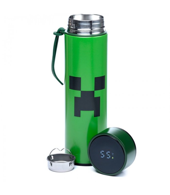 Botella Termo con Termómetro Minecraft Creeper