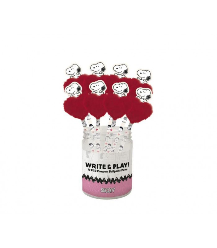 BOLIGRAFOS CON POMPON SNOOPY LOVE SEASON