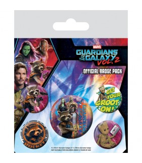 SET CHAPAS MARVEL GUARDIANES DE LA GALAXIA 2 ROCKE