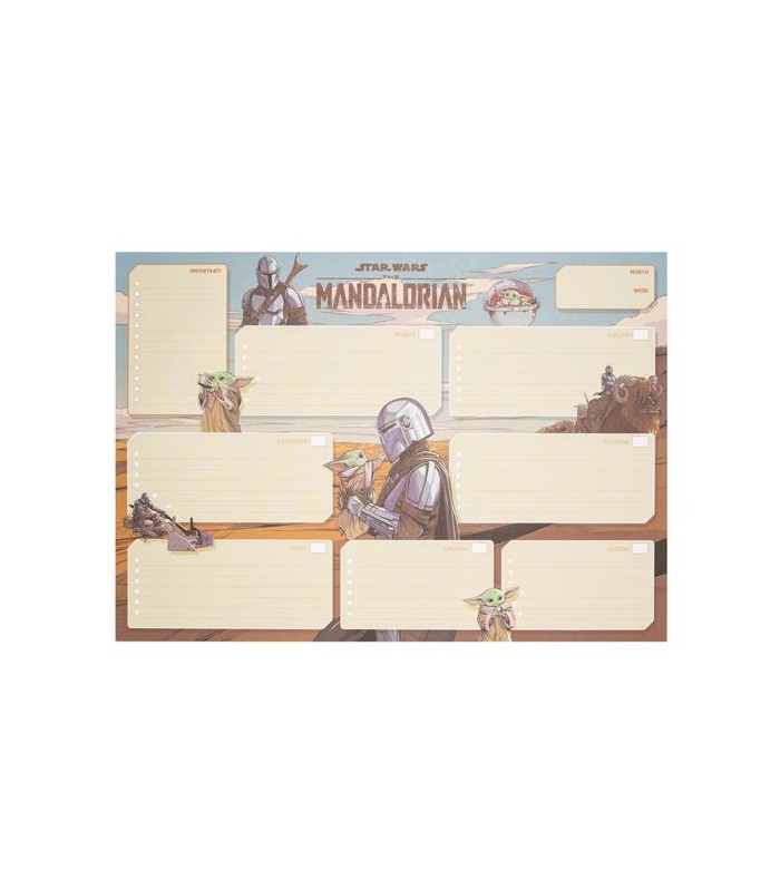 BLOC PLANIFICADOR SEMANAL A3 STAR WARS THE MANDALO